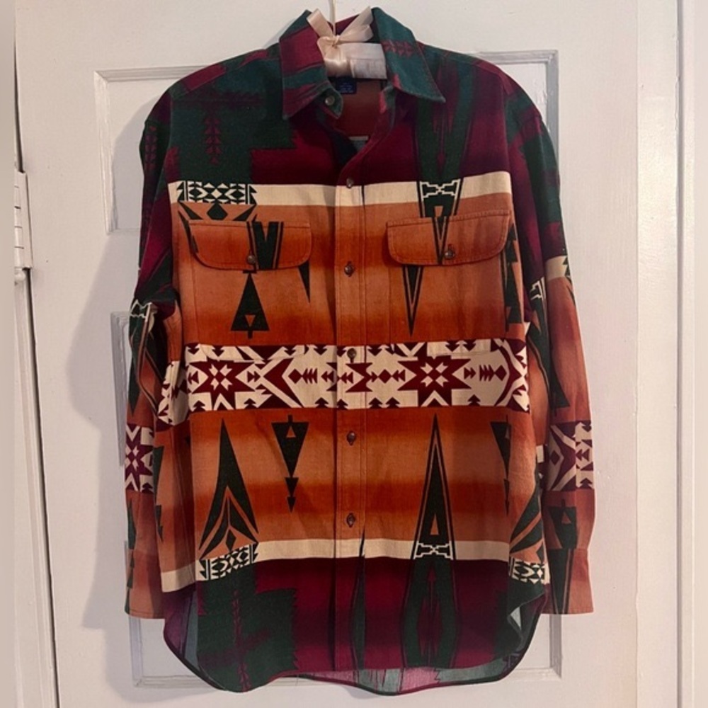 RALPH LAUREN Vintage Aztec Shirt Size M/L